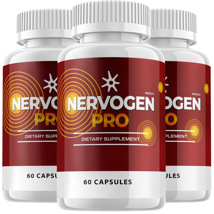 (3 Pack) Nervogen Pro Capsules, Nervogen Pro for Neuropathy Capsules, Nervogen Pro Advanced Formula Dietary Supplement, Vitamin C Zinc Enhanced - Nervogen Pro Reviews (180 Capsules)