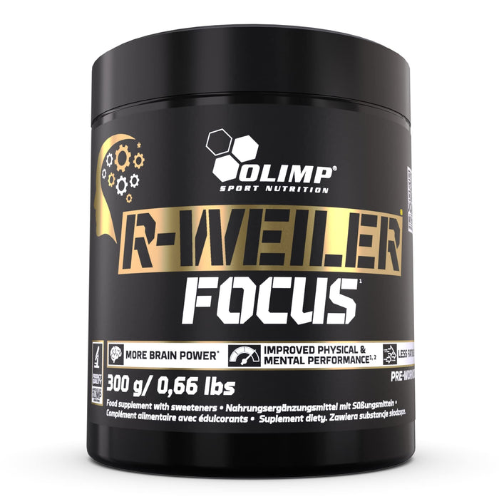 OLIMP SPORT NUTRITION- R-Weiler Focus Nahrungsergänzungsmittel für mehr Leistung und Konzentration. Bringt dein pre Workout Booster auf ein ganz neues Level! | Geschmacksrichtung: Cola (300 g)
