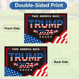 Probsin Trump 2024 Yard Sign with Metal H Stakes Double Sided 12" x 17" Trump Take America Back Black Signs Voted for Trump Outdoor Decorations for Indoor Outdoor Lawn, Garden, Window, Party Supplies