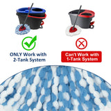 6 Pack Spin Mop Replace Head for Oceda RinseClean 2 Tank Mop System,Mop Head Refill Replacement for Oceda RinseClean 2 Tank System - Easy to Replace,100% Microfiber,All Hard-surfaced Floors Cleaning