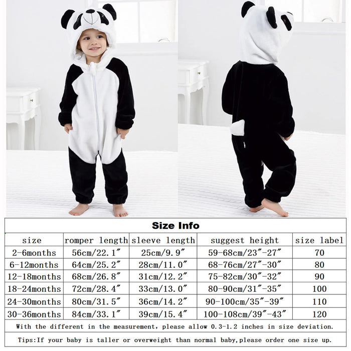 Baby Panda Costumes Unisex Toddler Outfit Halloween Dress Up Romper 6-12 Months