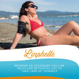 Linphelle Waterproof PICC Line Shower Cover – PICC Line Sleeve Cover for Upper Arm in Neoprene, Usable for Sea or Pool Bathing, Shower Sleeve for PICC Line, Glucose Sensors, Black, Size Large