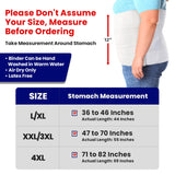 Plus Size Abdominal Binder Post Surgery Tummy Tuck | Postpartum Belly Band Wrap | Post C Section Belly Binder | Stomach Compression Hernia Belt For Men or Women After Pregnancy, Hysterectomy (4XL)