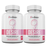 Zealous Nutrition Desire Female Enhancement Pills – 5X Natural Mood Booster for Women - Increase Energy, Vitality, PMS and Menopause Relief - Epimedium, Dong Quai, Ginseng, Ashwagandha (1 Pack)