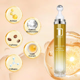 Dongyu Retinol Eye Serum 360° Roller: Cream with Massage Ball - Caffeine and Yeast Under Roller Anti Aging for Dark Circles Puffiness Bags- Reduce Wrinkles Fine Lines (Original)