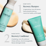 VIRTUE Recovery Shampoo 8 FL OZ | Alpha Keratin Repairs Dry, Damaged Hair | Sulfate Free, Paraben Free, Color Safe, Vegan