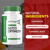 (2 Pack) Glyco Optimizer Glycogen X - Official Formula - GlycoOptimizer Advanced Formula Capsules with Chromium, Cinnamon Bark - Glycogenx Supplement Glyco Optimizer Sugar Glycogen Plus (120 Capsules)