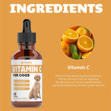 Vitamin C for Dogs | Helps with Improving Immune Health | Vitamin C for Dogs Liquid | Dog Immune Support | Dog Immune and Allergy Supplement | Dog Immune Booster | 1 oz Bacon Flavor