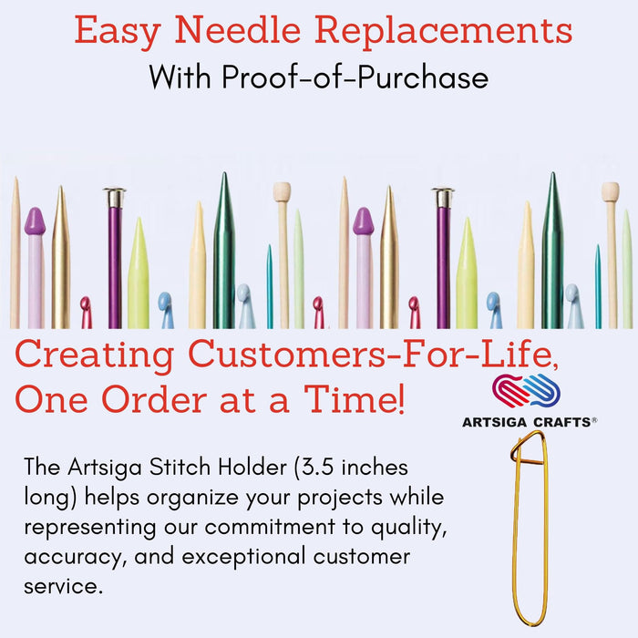 ChiaoGoo Red Lace 32 inch (81cm) Circular Knitting Needles US Size 10.5 (6.5mm) Stainless Steel 7032-10.5 with Stitch Holder