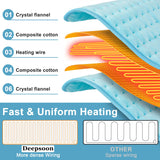 Heating Pad-Electric Heating Pads for Back,Neck,Abdomen,Moist Heated Pad for Shoulder,Knee,Hot Pad for Pain Relieve,Dry&Moist Heat & Auto Shut Off(Light Blue, 12''×24'')