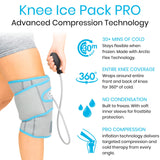 Vive Compression Knee Ice Wrap - Reusable Brace with Air Pump - Hot/Cold Therapy for Men, Women, Pain Relief, Swelling and Recovery Support - Adjustable and Inflatable Pack for Sports Injury Sprains
