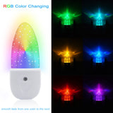 Color Changing Night Lights Plug into Wall, 4 Pack, RGB Led Nightlights with Light Sensors, Plug in Night Light for Kids Room, Bedroom, Bathroom, Automatic Nightlight for Children, Adults, Girls