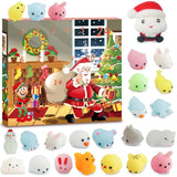 Mochi Squishy Advent Calendar 2024,Squishy Animal Christmas Countdown Calendar,24 Days Surprise, Non-Toxic Relief Stress Christmas Party Gifts for Boys and Girls Adults