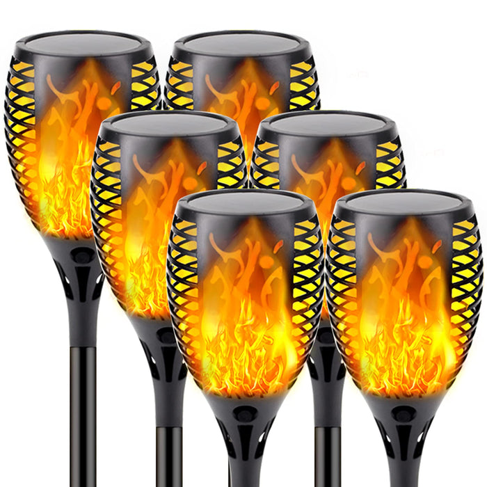 Solar Torch Lights with Flickering Flame Larger Size Halloween Decorations