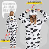 SISKIN Cow Onesie Adult - Cow Halloween Costumes for Women Men Couples Halloween Pajamas Cosplay Animal Onesies XL