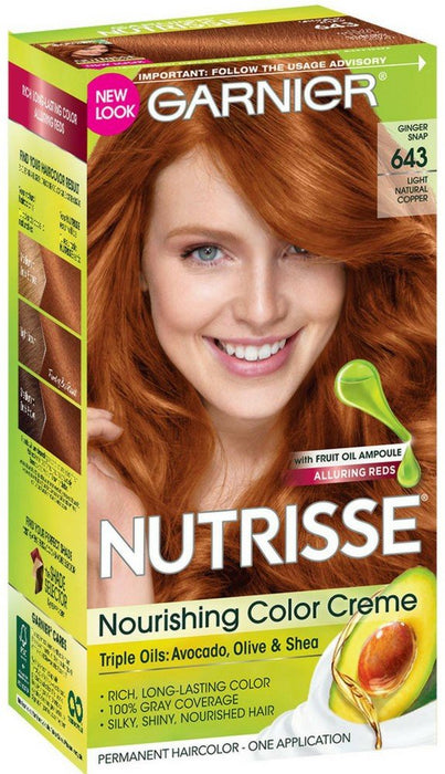 Garnier Nutrisse Nourishing Color Creme [643] Light Natural Copper 1 ea