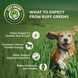 Ruff Greens - Vitamin & Mineral Supplement, Nutritional Support & Probiotics for Dogs, Dog Vitamin Powder, Nutritionally Pure Superfood, 6.9 Ounce