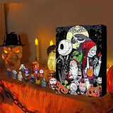 Halloween Advent Calendar 2024, Contains 24 Gifts, Halloween Countdown Calendar with Scary Halloween Doll Collectible Horror Movie Figures Gift for Kid, New Halloween Christmas Countdown Calendar (Style A)