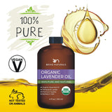 Organic Essential Oil - Huge 4 FL OZ - 100% Pure & Natural – Premium Natural Oil with Glass DropperEssential Oil (Lavender)