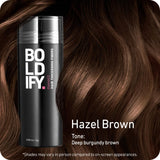 BOLDIFY Hair Fibers (28g) Fill In Fine and Thinning Hair for an Instantly Thicker & Fuller Look - Best Value & Superior Formula -14 Shades for Women & Men - HAZEL BROWN
