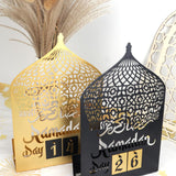 Ramadan Advent Calendar 2024 Metal DIY Countdown Calendars Eid Decorations for Home Ramadan Ornament Kids Black