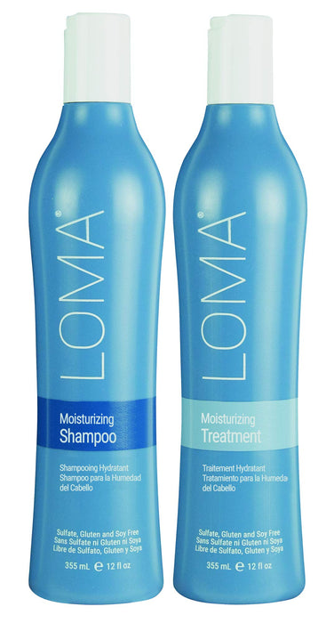 Loma Hair Care Moisturizing Shampoo & Treatment Duo, 12 Fl Oz each