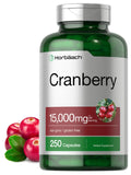 Horbäach Cranberry Pills + Vitamin C | 15,000mg | 250 Capsules | Non-GMO and Gluten Free Supplement from Concentrate Extract