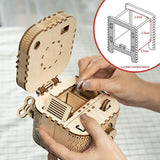 ROKR 3D Wooden Puzzle Password Box Model Kits for Adults and Teens to Build Combination Lock Mechanism Christmas/Birthday