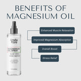 Magnesium Oil Spray with Aloe & Rose Water - All Natural - USP Grade Magnesium - Large 8 Fl Oz Bottle with Mist Cap - Made in USA