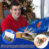 Fishing Advent Calendar 2024 Adult Men Teen Boys, 24 Day Fishing Lure Countdown Calendar with Spoons Minnow Popper Crankbait VIB Xmas Fishing Gift for Father Granpa Brother Boyfriend