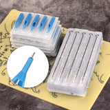 Tattoo Needles and Tips Set, 100pcs Disposable Mixed Tattoo Needles and Assorted Sterilized Tattoo Needles Tips, 5pcs of each-3rl 5rl 7rl 9rl 3rs 5rs 7rs 9rs 5m1 7m1 3RT 5RT 7RT 9RT 3DT 5DT 7D