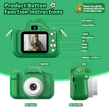 Dinosaur Kids Camera for Boys Girls, Toddler Digital Selfie Camera with Cute Protective Cover and 32G SD Card, Christmas Birthday Gifts Toys for 3 4 5 6 7 8 9 10 11 12 Years Old Little Girls and Boys