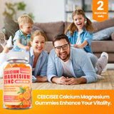 Calcium Magnesium Zinc Gummies with D3 &B6 &K2,1000mg Calcium Gummies with 300mg Magnesium Support Bone & Muscle for Adults and Teens,Sugar Free (60 Count)