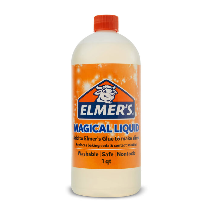 Elmer's Magical Liquid Slime Activator Solution, Updated Formula for Double Slime Output, Safe and Washable, 1 Quart