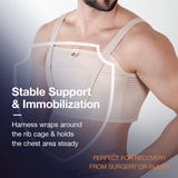 Armor Adult Unisex Chest Support Brace to Stabilize the Thorax after Open Heart Surgery, Thoracic Procedure, or Fractures of the Sternum or Rib Cage, Tan Color, Size Large, for Men and Women