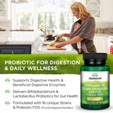 Swanson Dr. Stephen Langer's Formula - Natural Probiotic w/Prebiotic FOS - 16-Strain Supplement Promoting Digestive Support w/ 3.2 Billion CFU per Capsule - (60 Veggie Capsules) 4 Pack