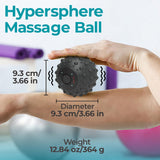 ZeenKind 4 Speed Hypersphere Vibrating Massage Ball Roller, Rechargeable Lacrosse Ball Massager for Deep Tissue Trigger Point Therapy, Muscle Pain Relief, Fitness Recovery, Myofascial Release Ball