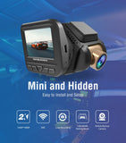 Dash Cam Front and Rear 2K 1440P Car Dashboard Camera Recorder Built in WiFi GPS with Night Vision 170° Wide Angle 48h Parking Assistance Mode WDR Loop Recording G Sensor Smart APP Control 2023