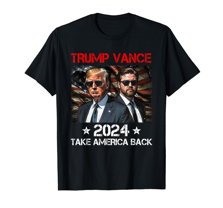 Trump Vance 2024 Donald Trump J.D. Vance Take America Back T-Shirt