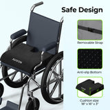 AUVON Wheelchair Seat Cushions (18"x16"x3") for Sciatica, Back, Coccyx, Pressure Sore and Ulcer Pain Relief, Memory Foam Pressure Relief Cushion with Removable Strap, Breathable & Waterproof Fabric