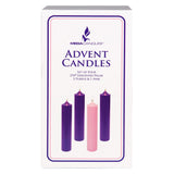 Mega Candles 4 pcs Unscented Advent Dome Top Pillar Candles, Hand Poured Wax Candles 2 Inch x 9 Inch, Holidays, Church, Decorations, Devotional, Celebration, Party & More