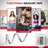 FITINDEX Smart Body Tape Measure, Accurate Tape Measurements for Weight Loss, 12 Body Parts Measurements for Waist, Hip, Bust, Arms, Muscle Gain, Sync with APP