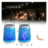 Mozz Guard Mosquito Zapper, 2024 New Solar Outdoor Waterproof Mosquito Lamp, Portable Suitable for Home Garden, Camping, Picnic (2Pcs-Blue)