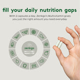 Zenkgo Women's Multivitamins + Probiotics + Organic Whole Foods, Supports Immunity, Digestion, Energy, Gut Health, Vitamins A, E, B6, B12, Vegan D3, K2 (MK-7), Folate, Minerals, Superfoods(60Ct/30Day)