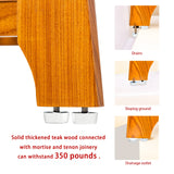 24" Teak Shower Bench With Shelf/Shower Benches For Inside Shower/Teak Shower Seat/Bathroom Bench/Teak Wood Benches For Showers/For Spa, Showers, Pools And Other Wet Environments,Patented Designs.