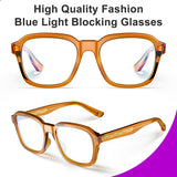 VISOONE Oversized Square Blue Light Blocking Glasses Fashion Computer Eyewear for Women and Men (BENNETT)