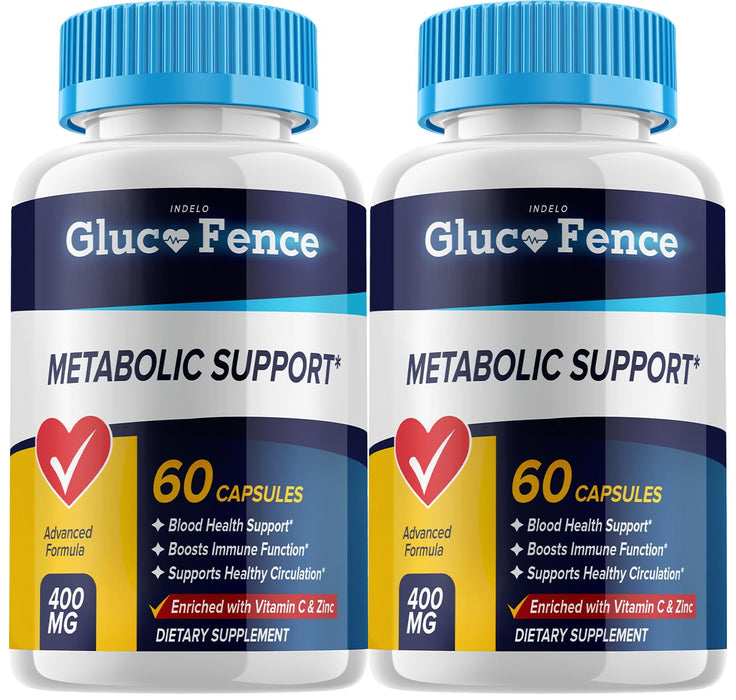 Gluco Fence Metabolic Support - Glucofence Support Supplement Pills, Gluco Fence Advanced Formula Capsules Reviews Fence (2 Pack - 120 Capsules)