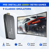 2024 Nostalgia Stick Game,Retro Video Game Stick Lite with 12000+Games,Plug&Play Emulator Console,9 Classic Emulators, 4k Game Stick Supports HD Output,Game System with 2 Wireless Controllers,64GB