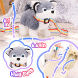 Tagitary Plush Toy Electronic Dog Toys for Kids,Interactive Pet Puppy Walking,Barking and Tail Wagging,Fake Dog Toy with Leash,Easter Christmas Birthday Gift for Toddlers Kids