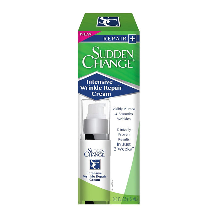 Sudden Change Intensive Wrinkle Repair Cream - Face Lotion For Deep Wrinkles - Clinically Proven & Recommended By Professionals - Collagen & Elastin Booster - Reduce Fine Lines & Wrinkles In 2 Weeks, 0.5 Oz